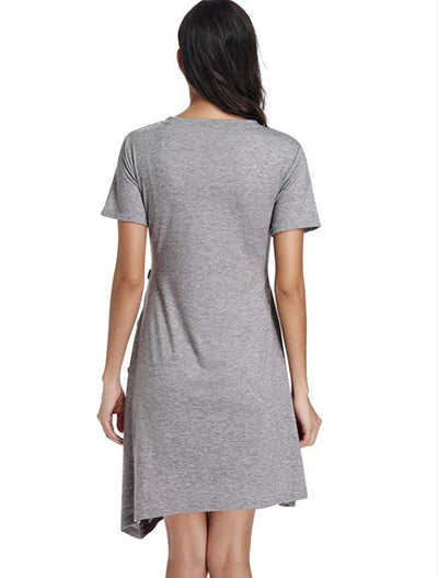 Vestido Premamá Corto Botones Liso - Comodidad y Estilo - Image 12