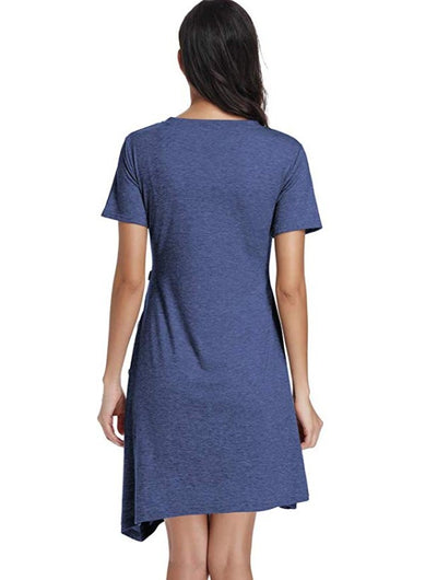 Vestido Premamá Corto Botones Liso - Comodidad y Estilo - Image 14