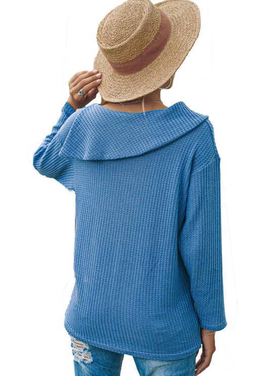 Suéter Tejido con Botones y Mangas Largas Holgado para Mujer - Image 11