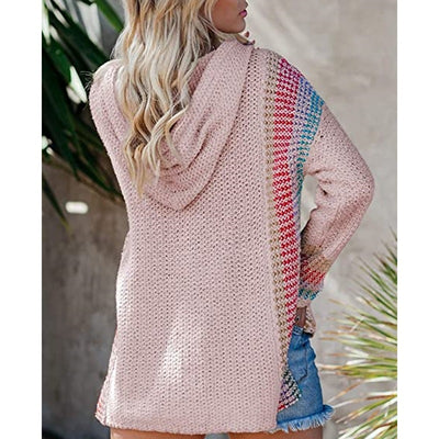 Sudadera Suelta con Capucha y Rayas de Colores - Image 21