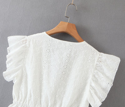 Traje de Pantalón con Escote en V y Detalles de Encaje - Image 20