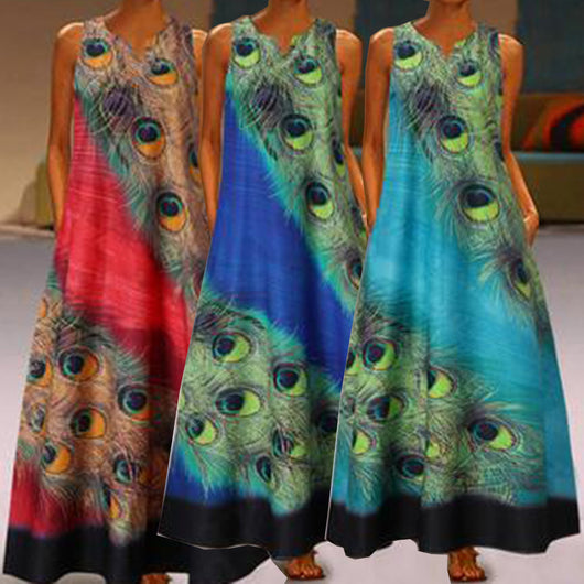 Vestido de Playa Retro sin Mangas para Ocasiones Especiales - Image 5