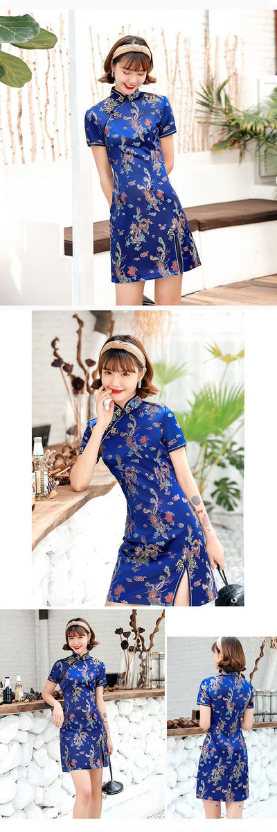 Vestido Cheongsam Tang Moderno para Verano - Image 15