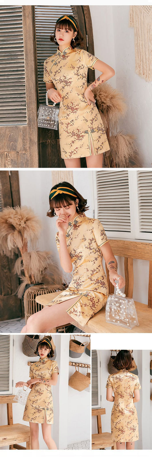 Vestido Cheongsam Tang Moderno para Verano - Image 18