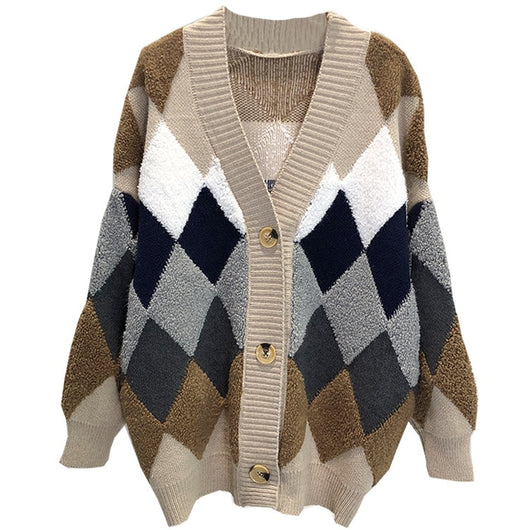 Cardigan de Punto Coreano Holgado Estilo Relajado - Abrigo Grueso - Image 13