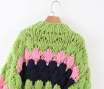 Suéter de Algodón Tejido a Mano, Oversized y Acogedor - Image 13