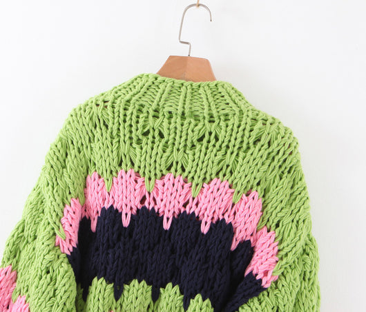 Suéter de Algodón Tejido a Mano, Oversized y Acogedor - Image 13