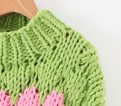 Suéter de Algodón Tejido a Mano, Oversized y Acogedor - Image 14