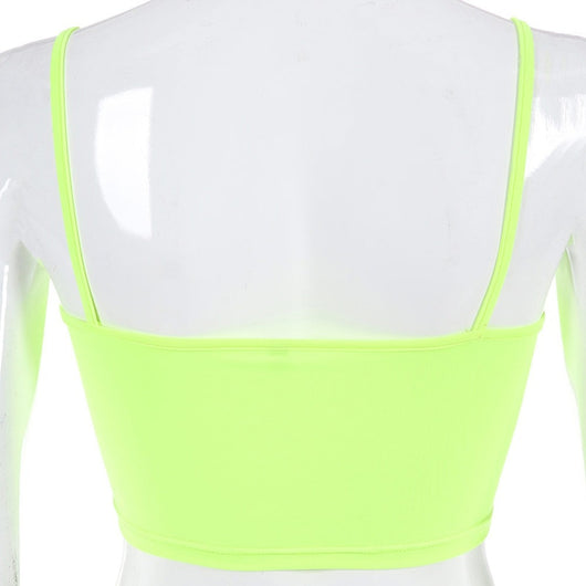 Top Strapless Fluorescente de Color Sólido para Mujer - Image 12