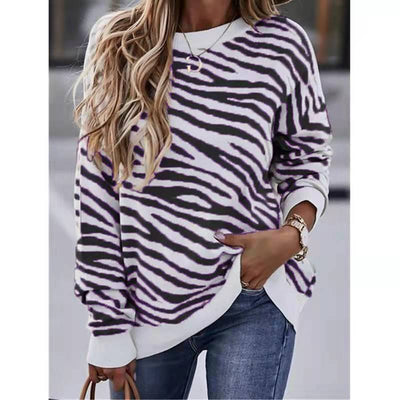 Blusa Estampada Tie-Dye a Rayas Manga Larga para Mujer - Image 6