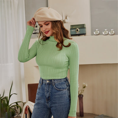 Suéter Cuello Alto Ajustado para Mujer - Image 23