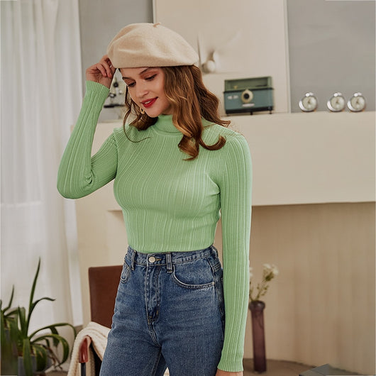 Suéter Cuello Alto Ajustado para Mujer - Image 23