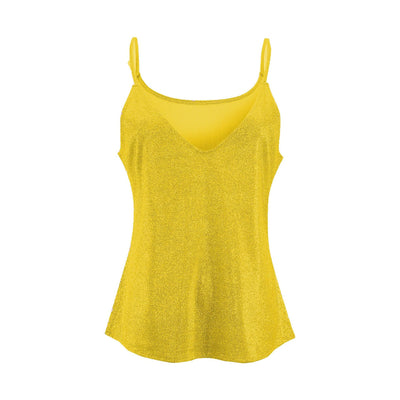 Top Escotado con Tirantes Dorados - Chaleco Casual Sexy - Image 8