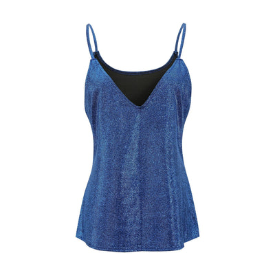 Top Escotado con Tirantes Dorados - Chaleco Casual Sexy - Image 11