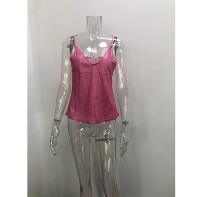 Top Escotado con Tirantes Dorados - Chaleco Casual Sexy - Image 33