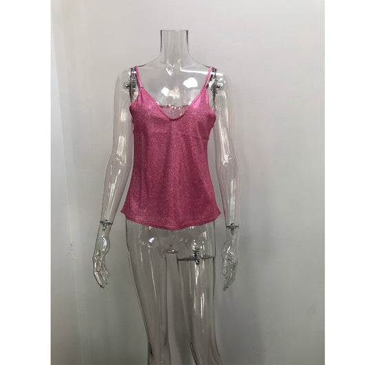 Top Escotado con Tirantes Dorados - Chaleco Casual Sexy - Image 33