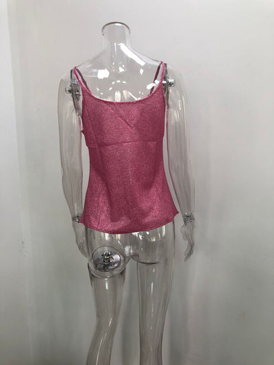 Top Escotado con Tirantes Dorados - Chaleco Casual Sexy - Image 34