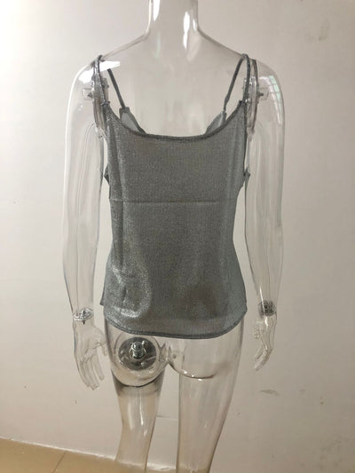 Top Escotado con Tirantes Dorados - Chaleco Casual Sexy - Image 38