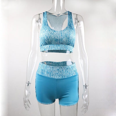 Conjunto Deportivo Bloques de Color: Chaleco y Shorts para Yoga - Image 25