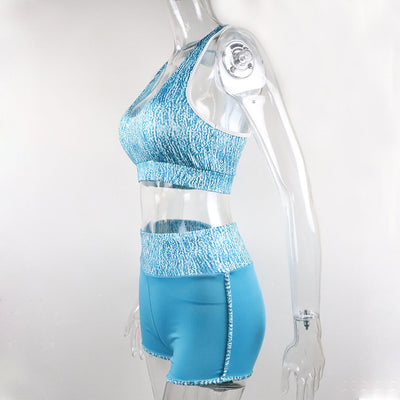 Conjunto Deportivo Bloques de Color: Chaleco y Shorts para Yoga - Image 26