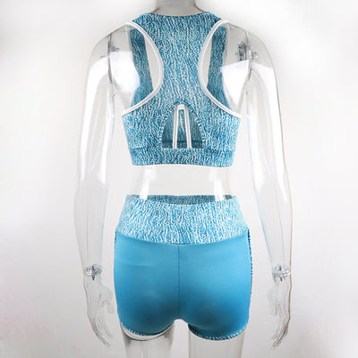 Conjunto Deportivo Bloques de Color: Chaleco y Shorts para Yoga - Image 27