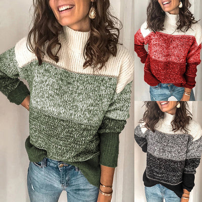 Suéter Cuello Alto con Contraste - Image 8