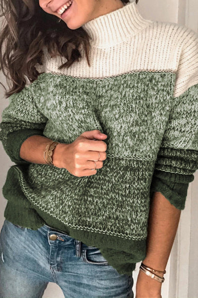 Suéter Cuello Alto con Contraste - Image 11