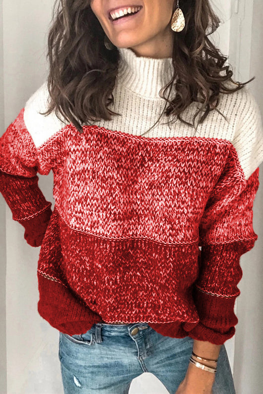 Suéter Cuello Alto con Contraste - Image 14
