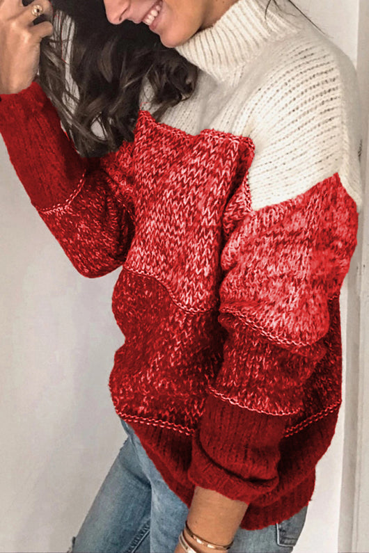 Suéter Cuello Alto con Contraste - Image 15
