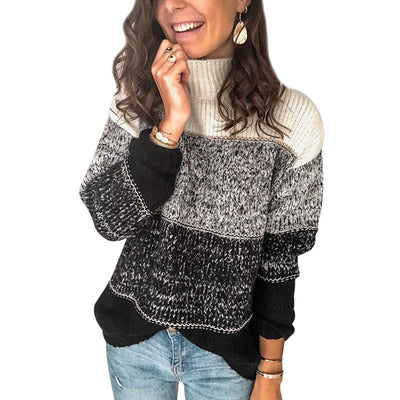 Suéter Cuello Alto con Contraste - Image 19