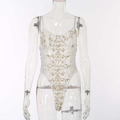 Jumpsuit de Encaje Bordado Elegante para uso en Ecuador - Image 34