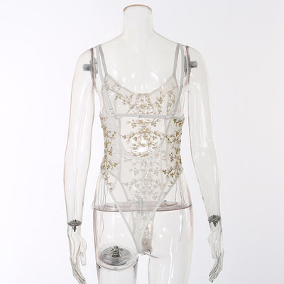 Jumpsuit de Encaje Bordado Elegante para uso en Ecuador - Image 36