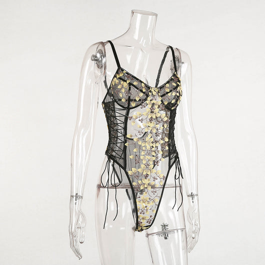 Jumpsuit de Encaje Bordado Elegante para uso en Ecuador - Image 43