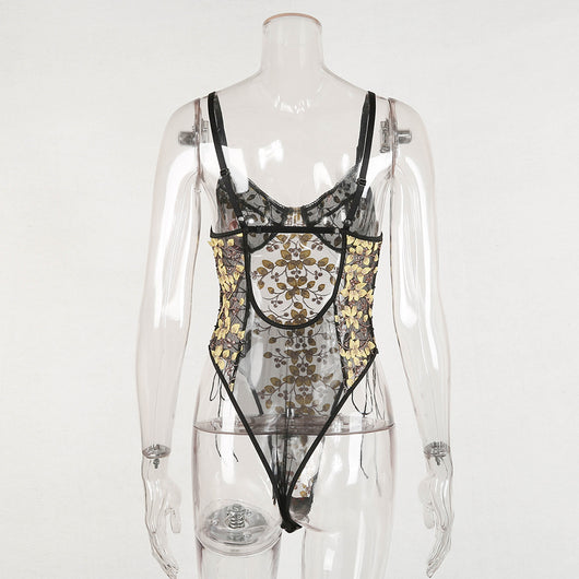 Jumpsuit de Encaje Bordado Elegante para uso en Ecuador - Image 44