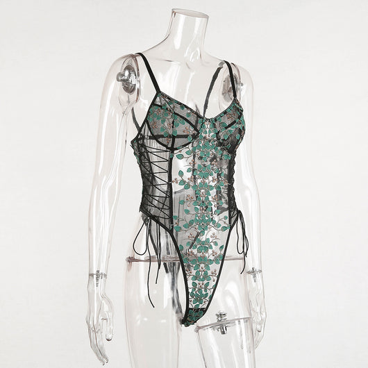 Jumpsuit de Encaje Bordado Elegante para uso en Ecuador - Image 52