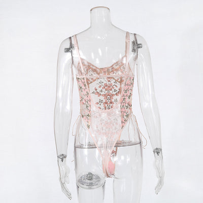 Jumpsuit de Encaje Bordado Elegante para uso en Ecuador - Image 56