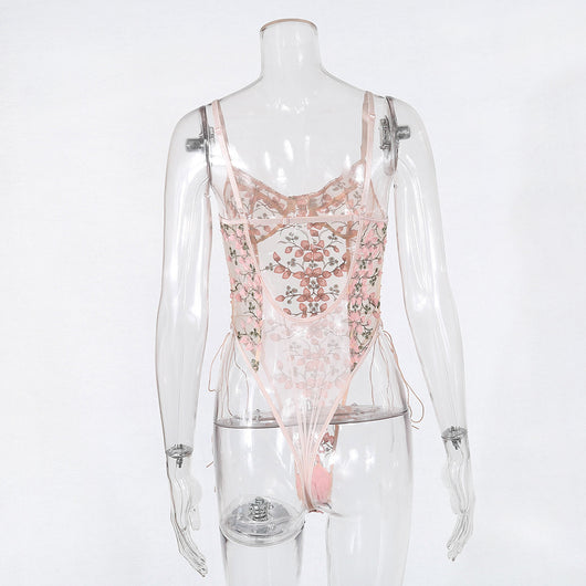 Jumpsuit de Encaje Bordado Elegante para uso en Ecuador - Image 56