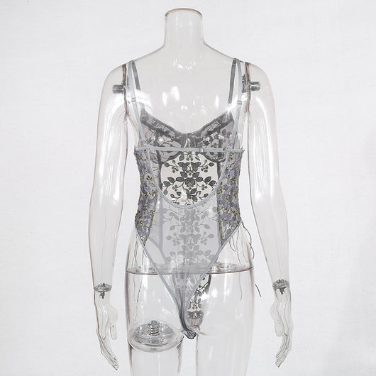 Jumpsuit de Encaje Bordado Elegante para uso en Ecuador - Image 69