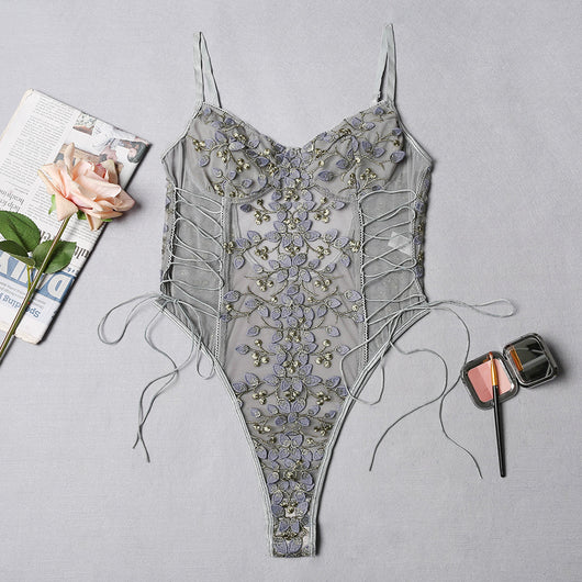 Jumpsuit de Encaje Bordado Elegante para uso en Ecuador - Image 73