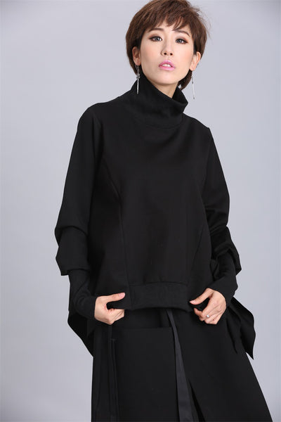 Suéter Pullover Oversized Irregular de Manga Larga para Mujer - Image 7