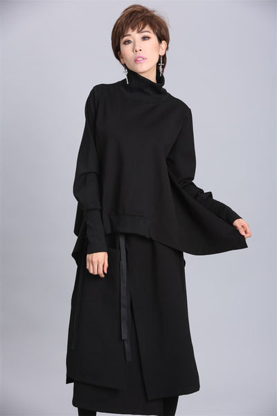 Suéter Pullover Oversized Irregular de Manga Larga para Mujer - Image 8