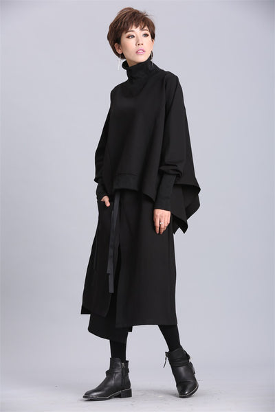 Suéter Pullover Oversized Irregular de Manga Larga para Mujer - Image 11