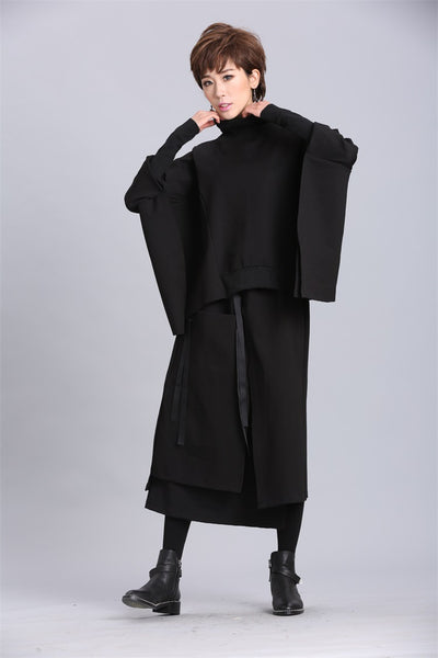 Suéter Pullover Oversized Irregular de Manga Larga para Mujer - Image 14
