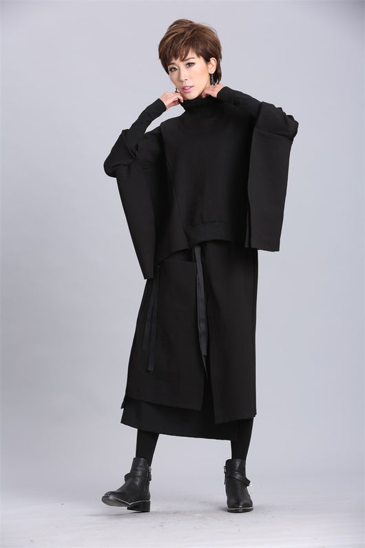 Suéter Pullover Oversized Irregular de Manga Larga para Mujer - Image 14