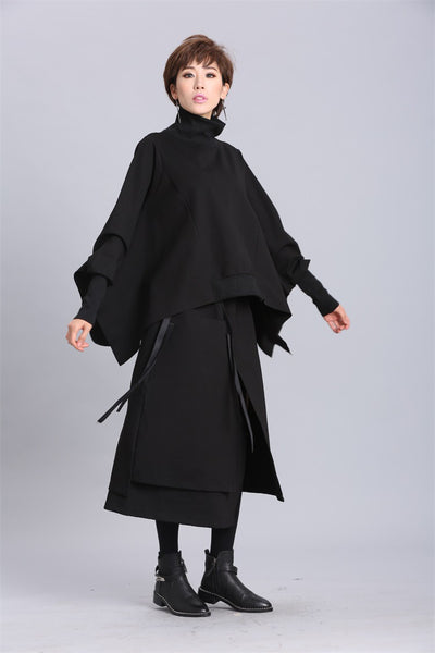 Suéter Pullover Oversized Irregular de Manga Larga para Mujer - Image 18