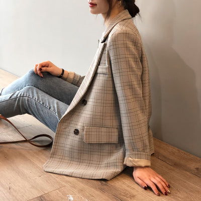 Conjunto de Blazer Cuadros Retro - Traje Vintage Clásico - Image 25
