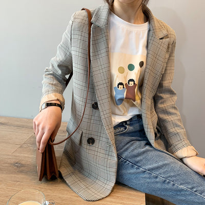 Conjunto de Blazer Cuadros Retro - Traje Vintage Clásico - Image 27