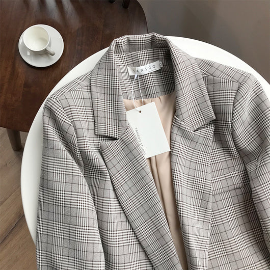 Conjunto de Blazer Cuadros Retro - Traje Vintage Clásico - Image 37