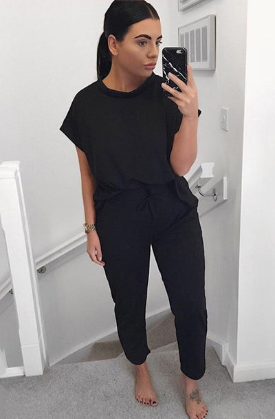 Conjunto Casual de 2 Piezas: Top Corto Manga Corta y Pantalón Capri - Image 13