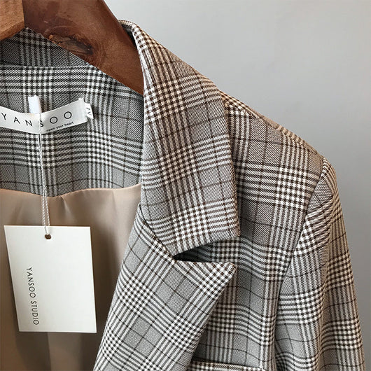 Conjunto de Blazer Cuadros Retro - Traje Vintage Clásico - Image 40